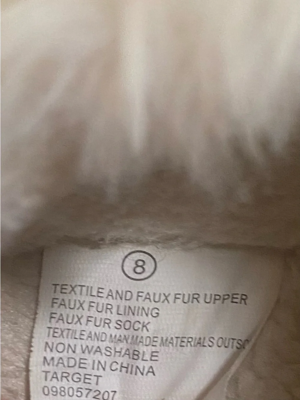 Cat & Jack Toddler Piper Faux Fur Clog Tan Slippers Size 8